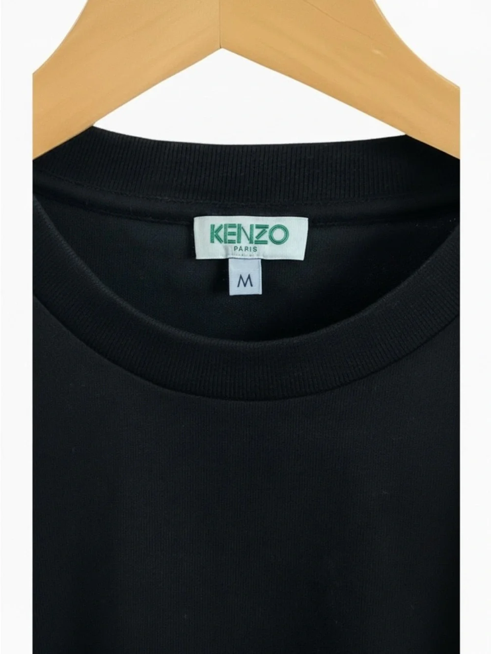 KENZO Paris Logo Cuff Cotton T-Shirt Black - Slim Fit Size M - Picture 2 of 10
